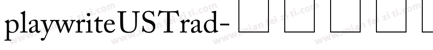 playwrite US Trad字体转换